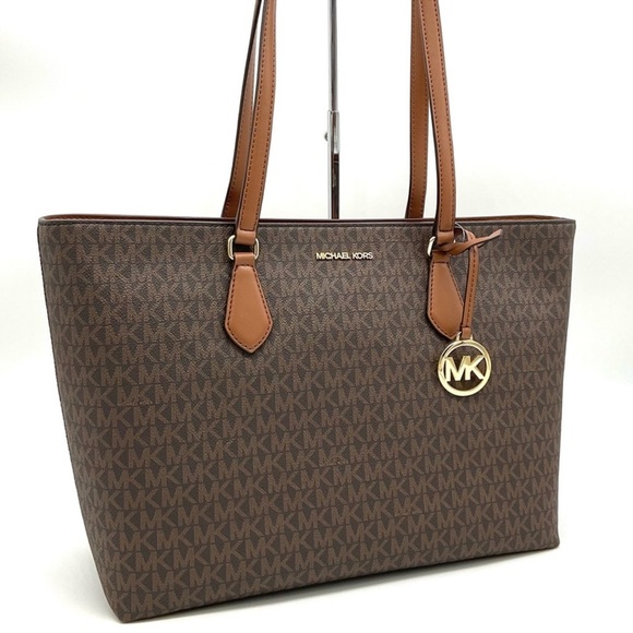 Michael Kors Bag Large Sheila Mf Tote Bag Brown/Gold - Picture 2 of 11